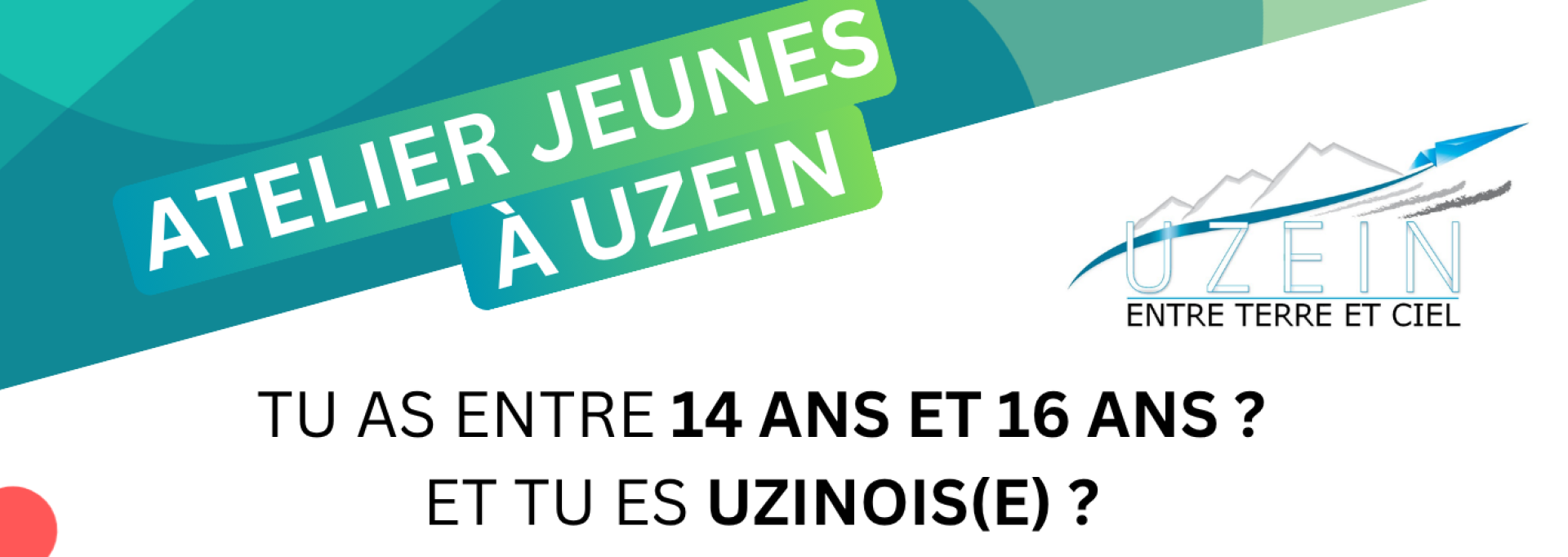 Affiche atelier jeunes 2026